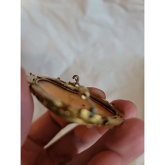 Antique 1900s Hand Carved Shell Cameo Brooch STUNNING - Picture 13 of 16